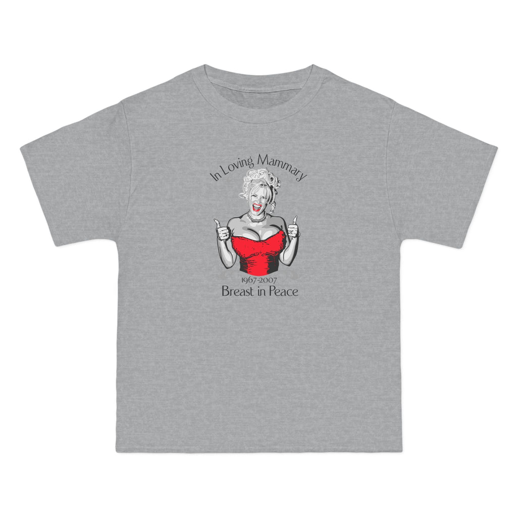 (Anna Nicole Mammarial T-Shirt) In Loving Mammary - Breast In Peace - Men's Heavyweight T-Shirt