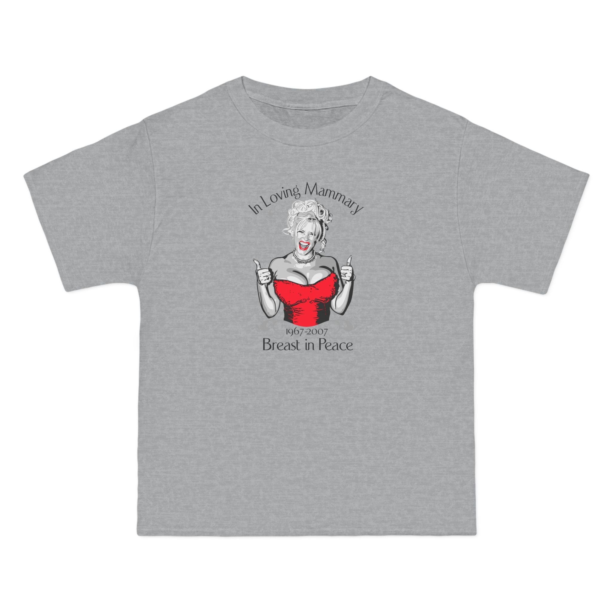 (Anna Nicole Mammarial T-Shirt) In Loving Mammary - Breast In Peace - Men's Heavyweight T-Shirt