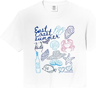 East Coast Summer Comfort Colors Crop Top