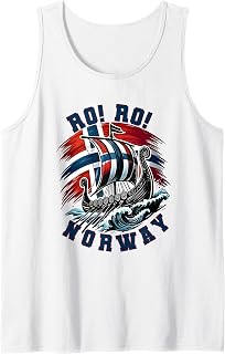 Ro Ro Norway Viking Ship Soccer Norwegian Fan Tank Top