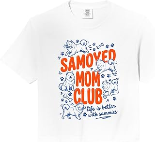 Samoyed Mom Club Comfort Colors Crop Top