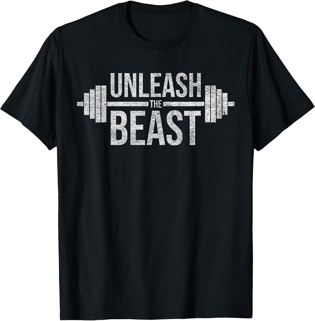 LET THE GAINS BEGIN WEIGHT LIFTING GYM TEES