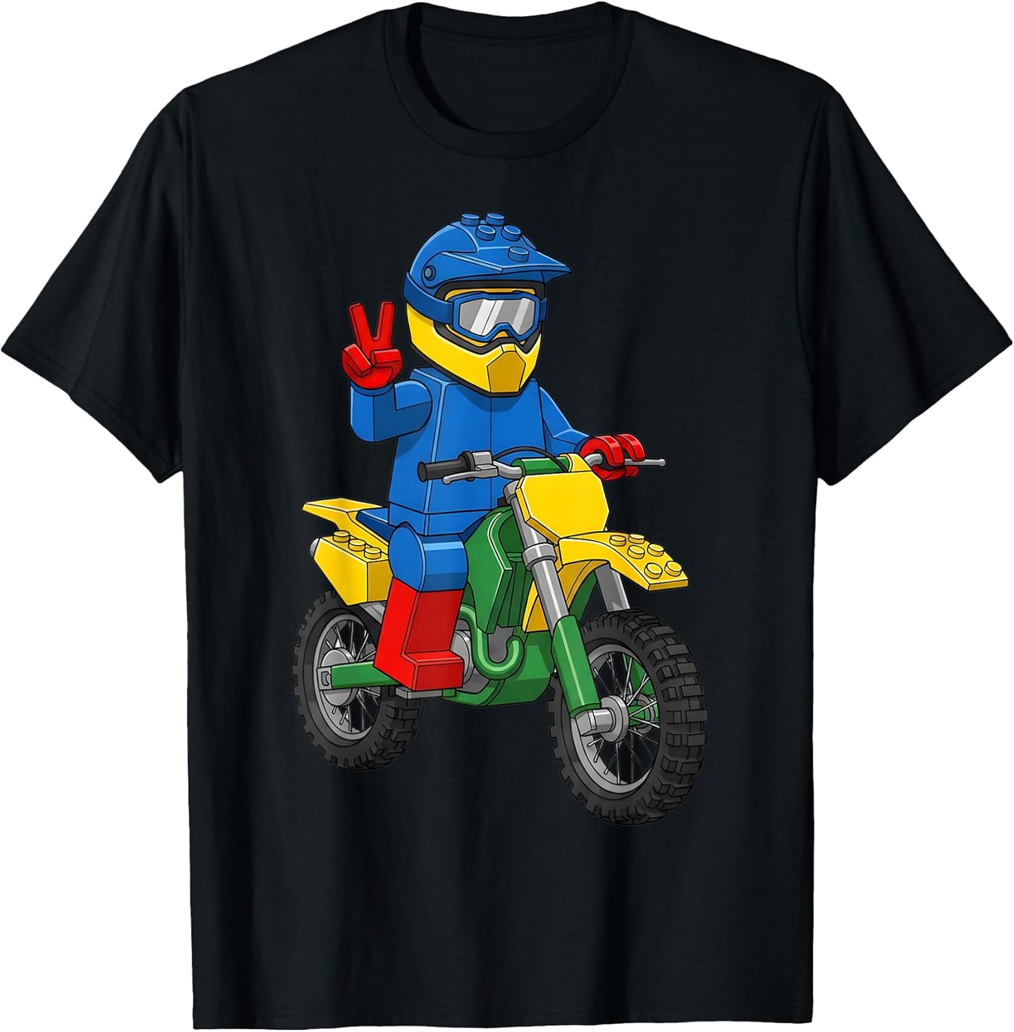 Brick Builder Motorcycle Dirtbike Boys Kids Outfit