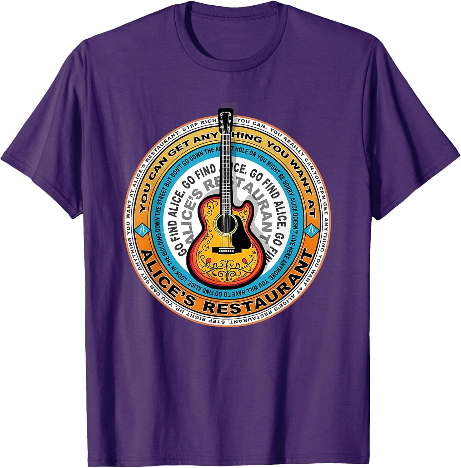 Alice's Restaurant Guitar Music Tee
