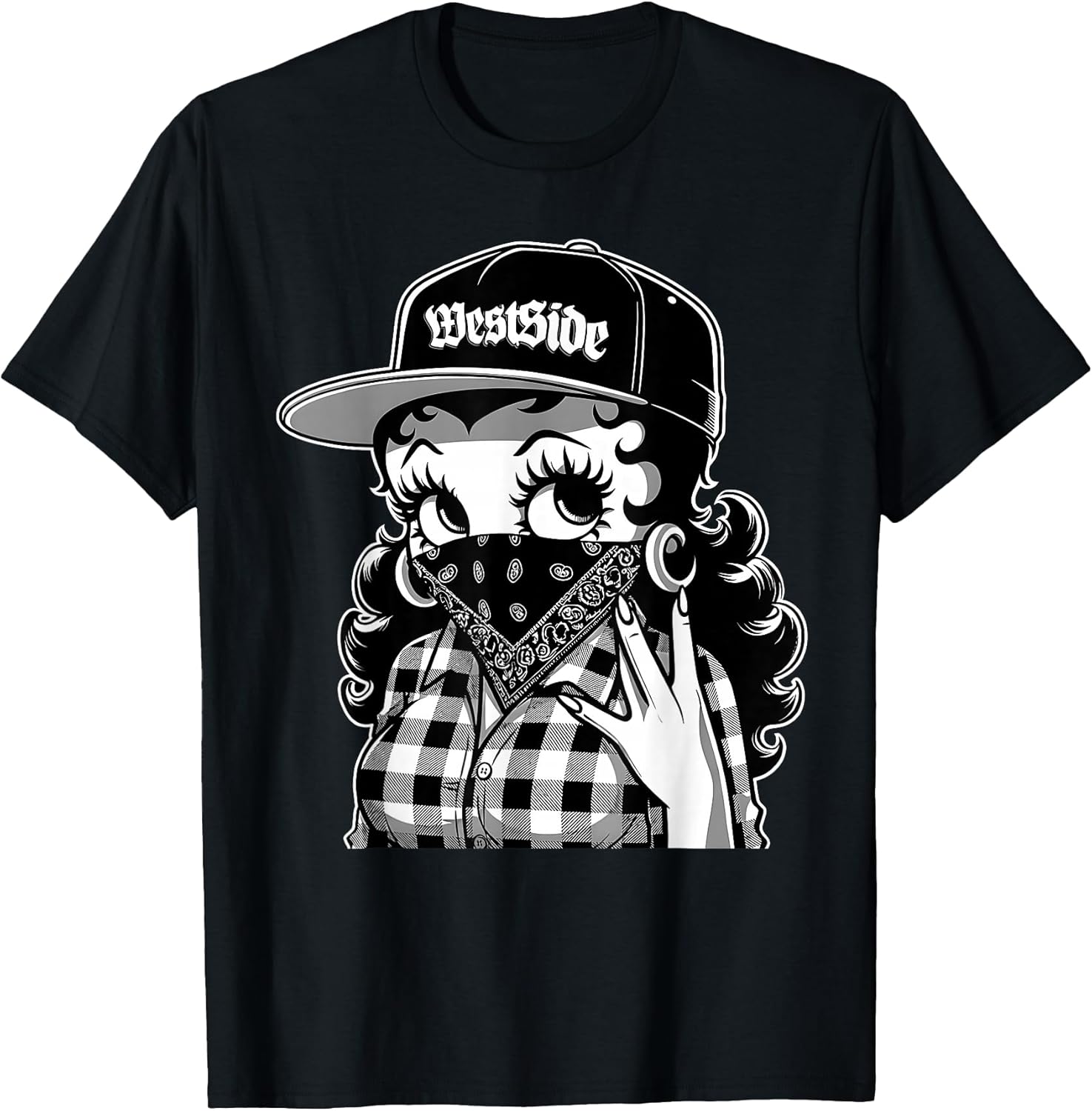 Westside Hand Sign Gang West Coast Hip Hop 90s OG Bandana T-Shirt