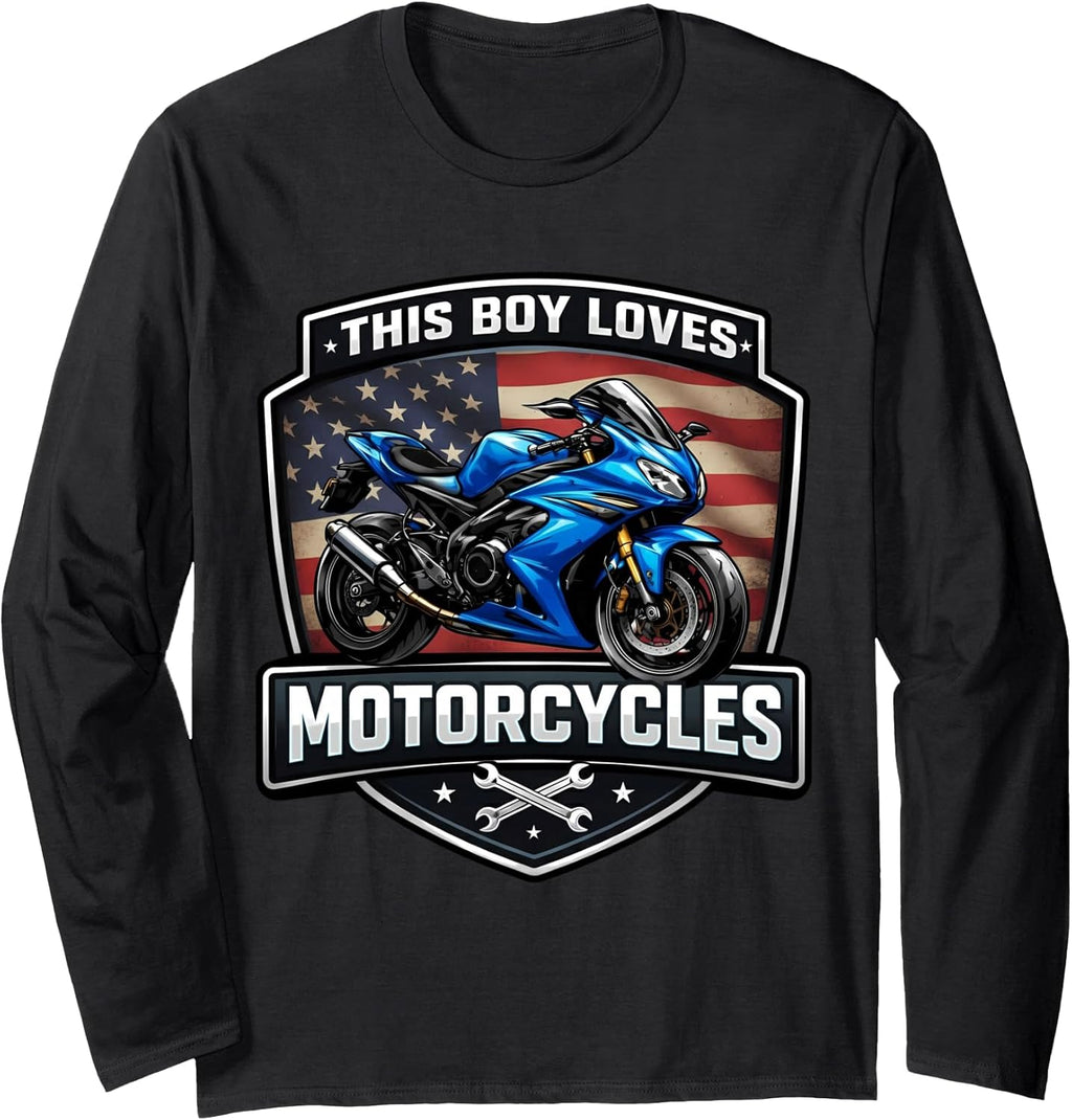 This Boy Loves Motorcycles Street USA Merch
