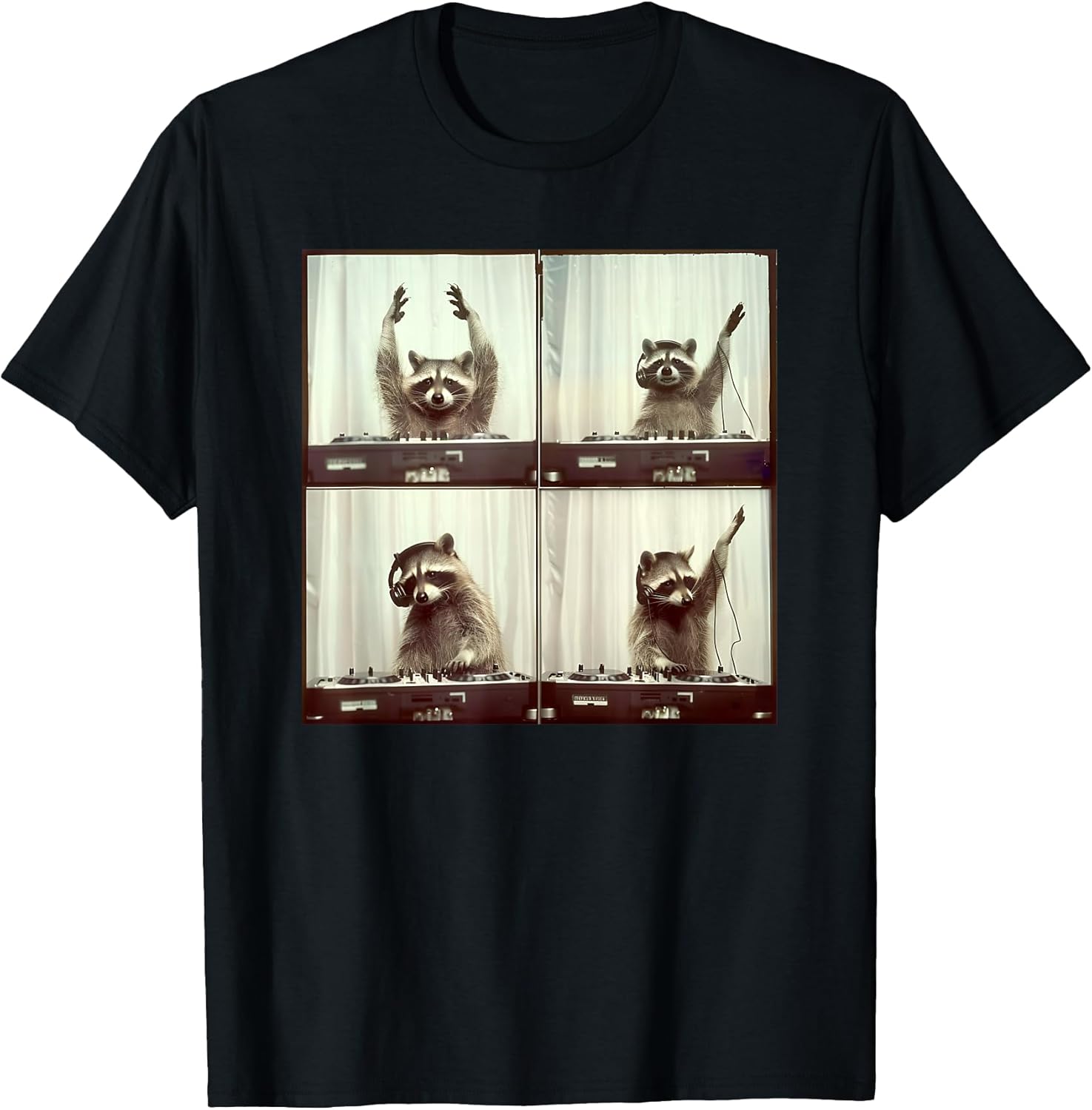 Rave DJ Animal With Headphones Music Tee Men Women