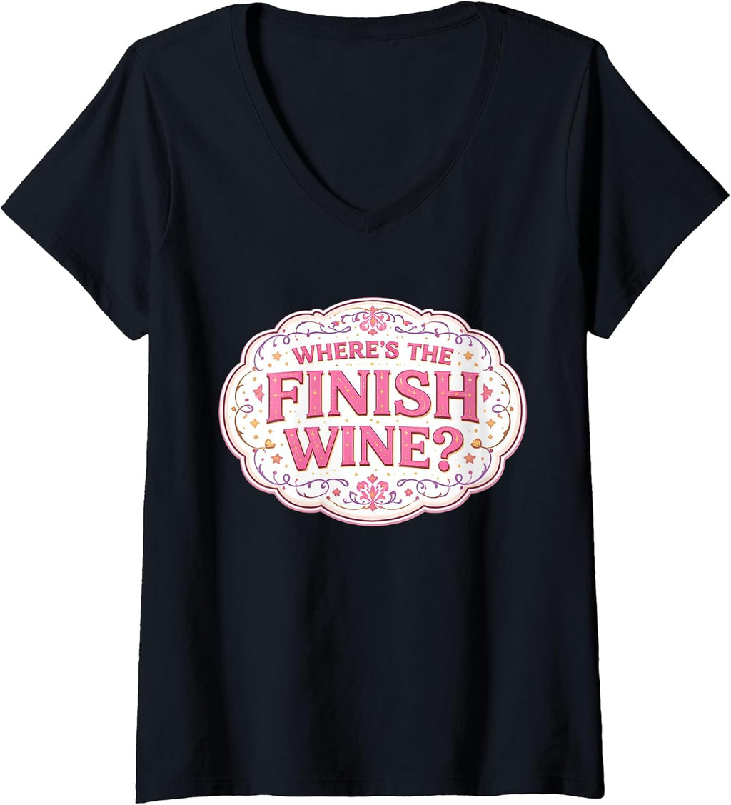 Where's The Finish Wine Lover Runner Running Merch