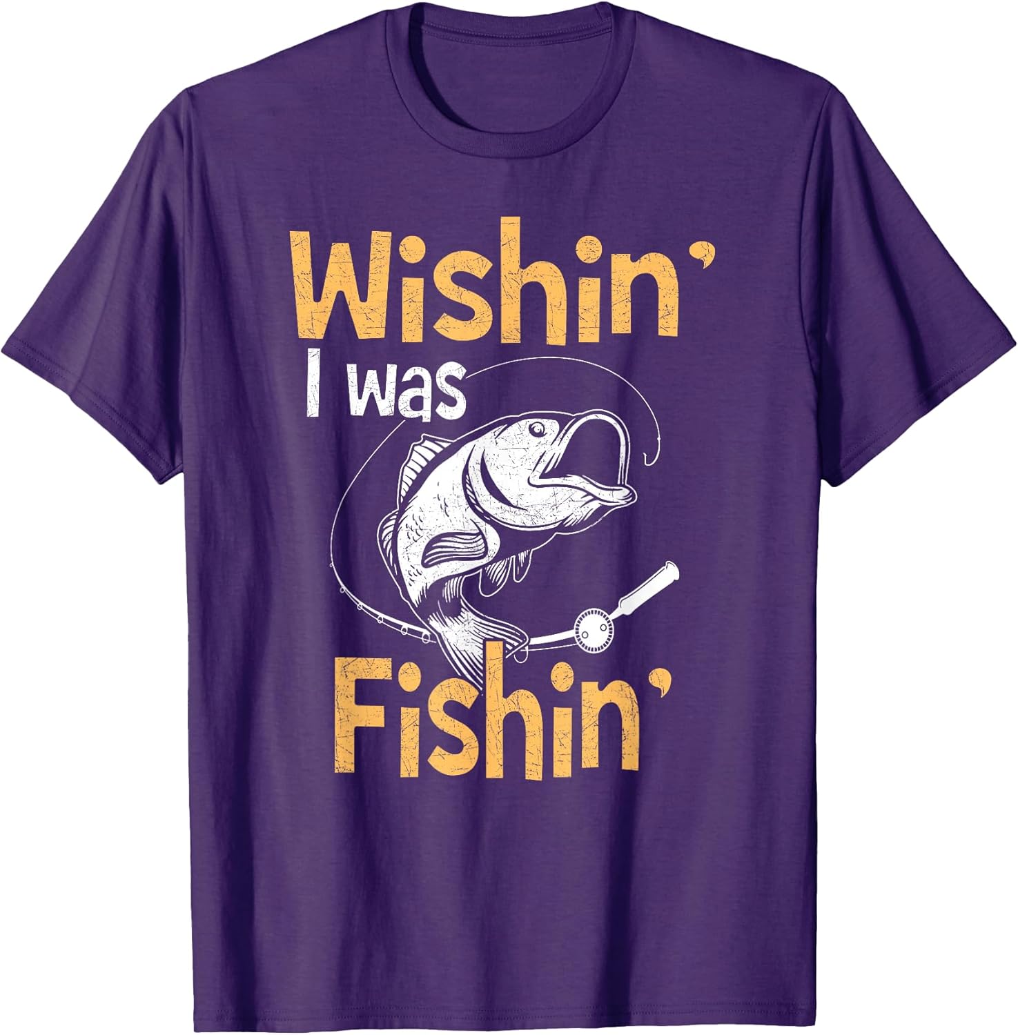 Wishing I Was Fishing Fisherman Tee