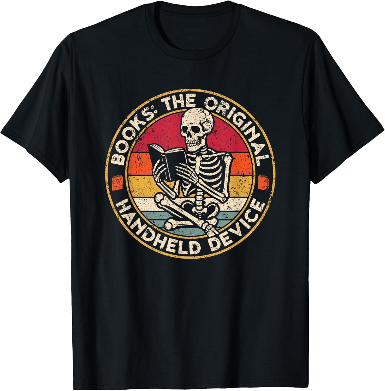 Book Lovers Skeleton Retro Merch.