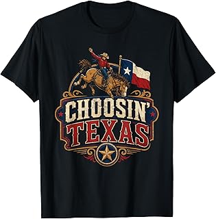 Choosin' Texas Vintage Western State Map Design T-Shirt