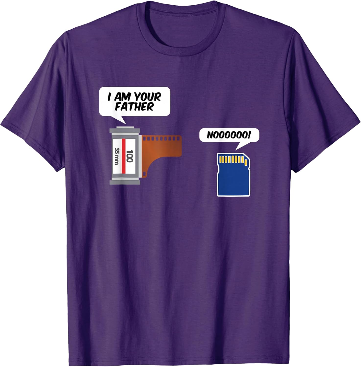 SD Card and Camera film funny photographer t-shirt