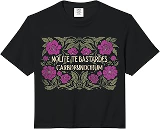Retro Nolite Te Bastardes Carborundorum Flower Clothing Comfort Colors Crop Top