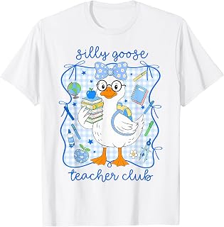 Silly Goose Teacher Club Funny Teacher Back to School T-Shirt