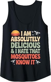 Womens Funny Mosquito Bait Shirts Camping Delicious Know It Tank Top