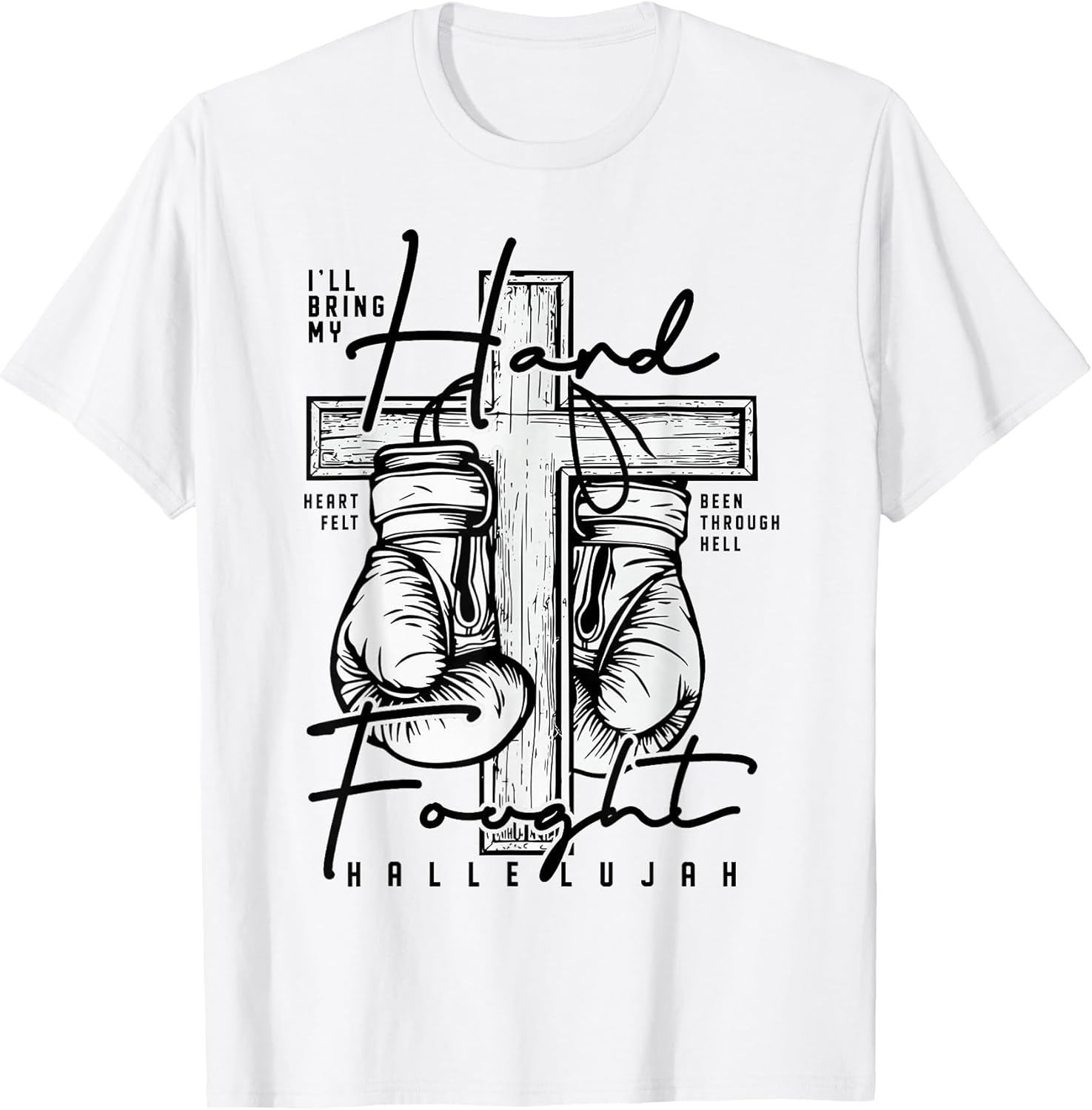 Retro Hard Fought Hallelujah Bible Verse