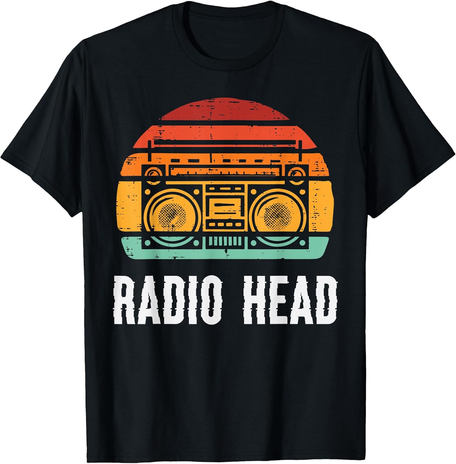 Music Radio Head Boombox Retro Stereo Cassette Men Women Kid T-Shirt