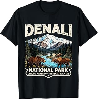 Retro Denali 30% Club Souvenir for Alaska Travel Lovers T-Shirt