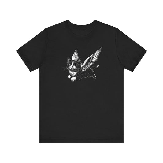 Flying Cat Graphic Tee Style003