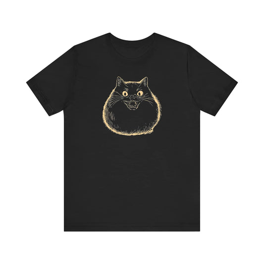 Spooky Black Cat Graphic T-Shirt