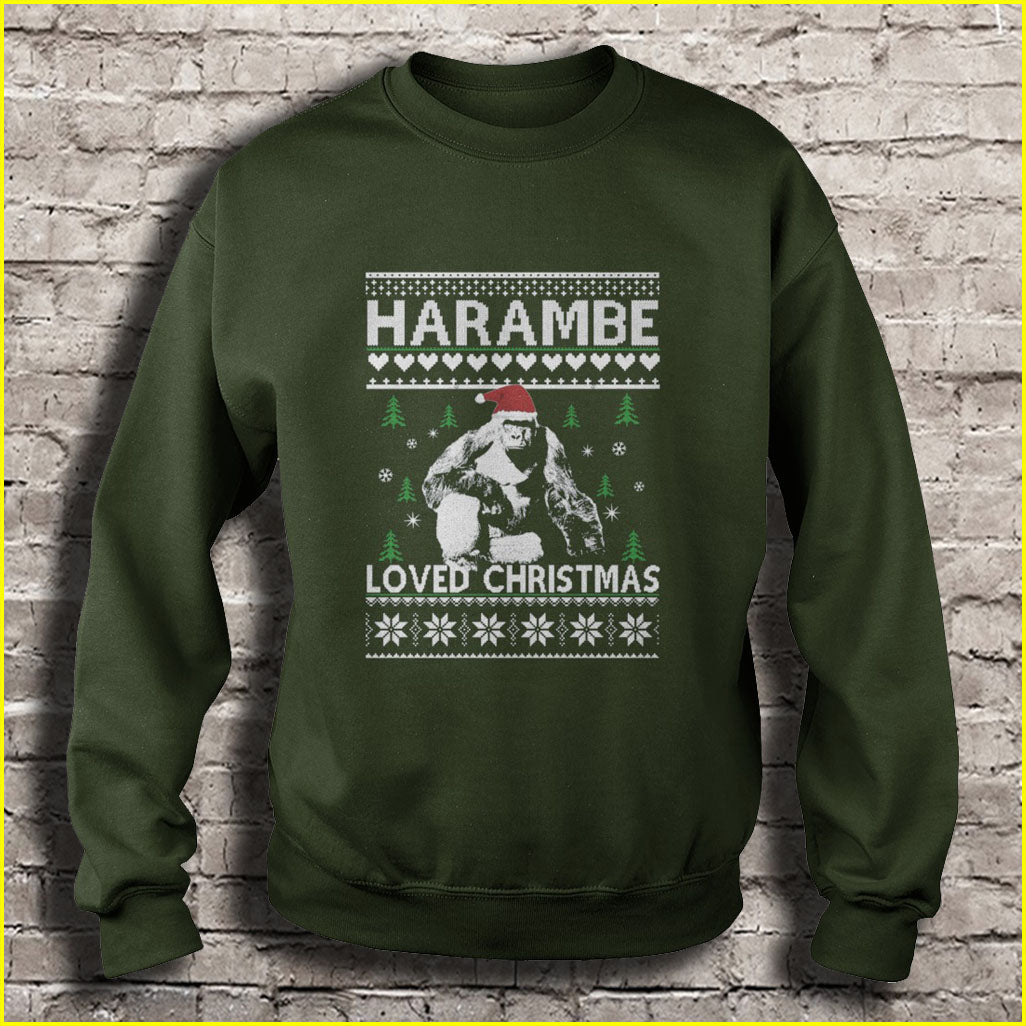 Harambe Loved Christmas Ugly Christmas Sweater