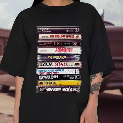 80's Rock Cassette Shirt, Vintage Rock Band Shirt, Old School Music Band Shirt Hoodie, Sweatshirt | UrbanDripWear.com