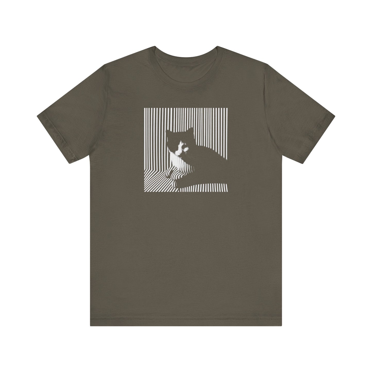 Abstract Black Cat Graphic Tee Ã¢â‚¬â€œ Modern Minimalist Cat Lover Shirt