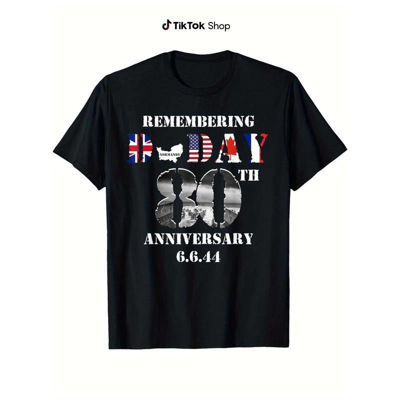 80th Anniversary of D-Day 1944 Memorial T-Shirt