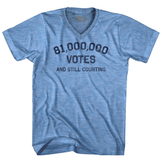 81,000,000 Votes And Still Counting Adult Tri-Blend V-neck T-shirt Style001