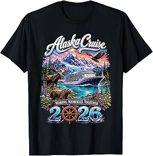 Alaska Cruise 2026 Alaskan Matching Family Friends Vacation T-Shirt