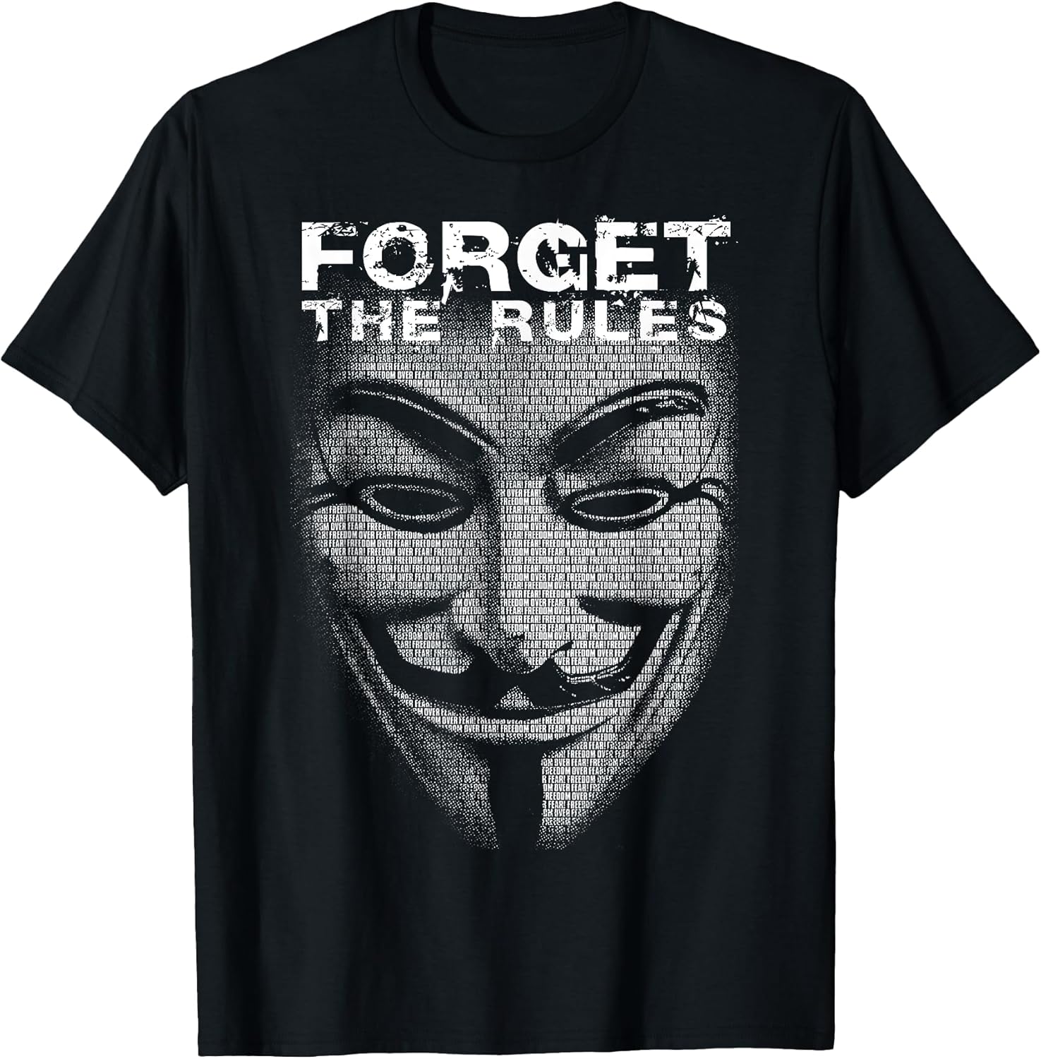 Hacker Mask Picture From Words Freedom Over Fear