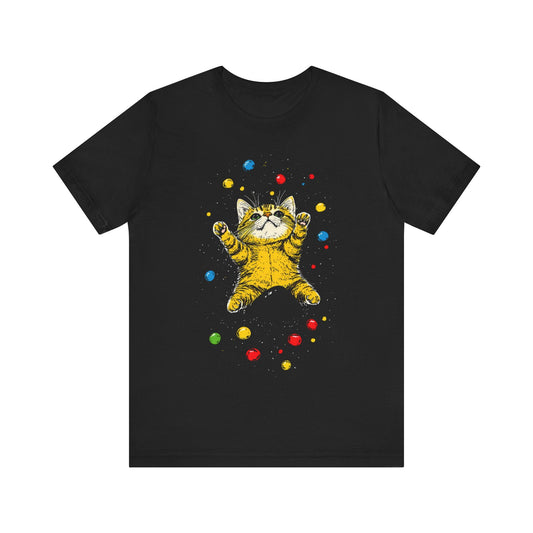Playful Cat Graphic T-Shirt Style001