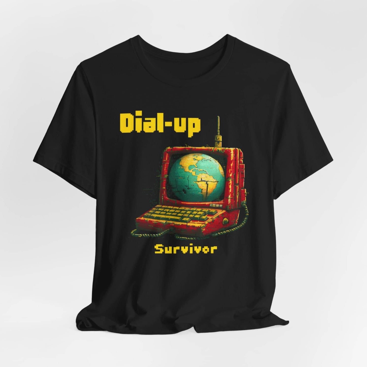 Dial-Up Survivor T-Shirt Retro Internet Graphic Tee