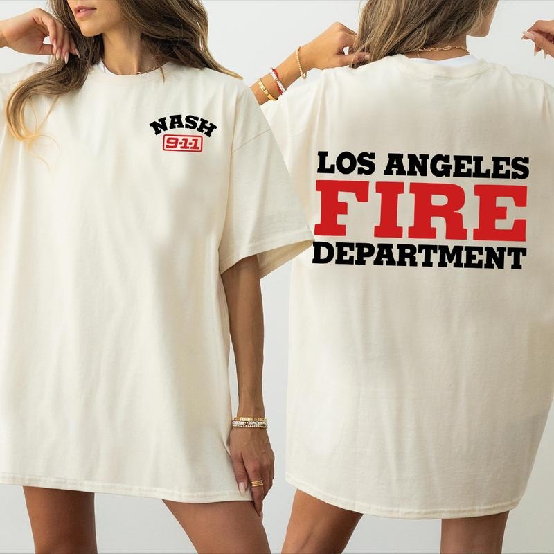 9-1-1 TV Show LAFD Crewneck Sweatshirt,Los Angeles Fire Department Fan Tee Hoodie | UrbanDripWear.com