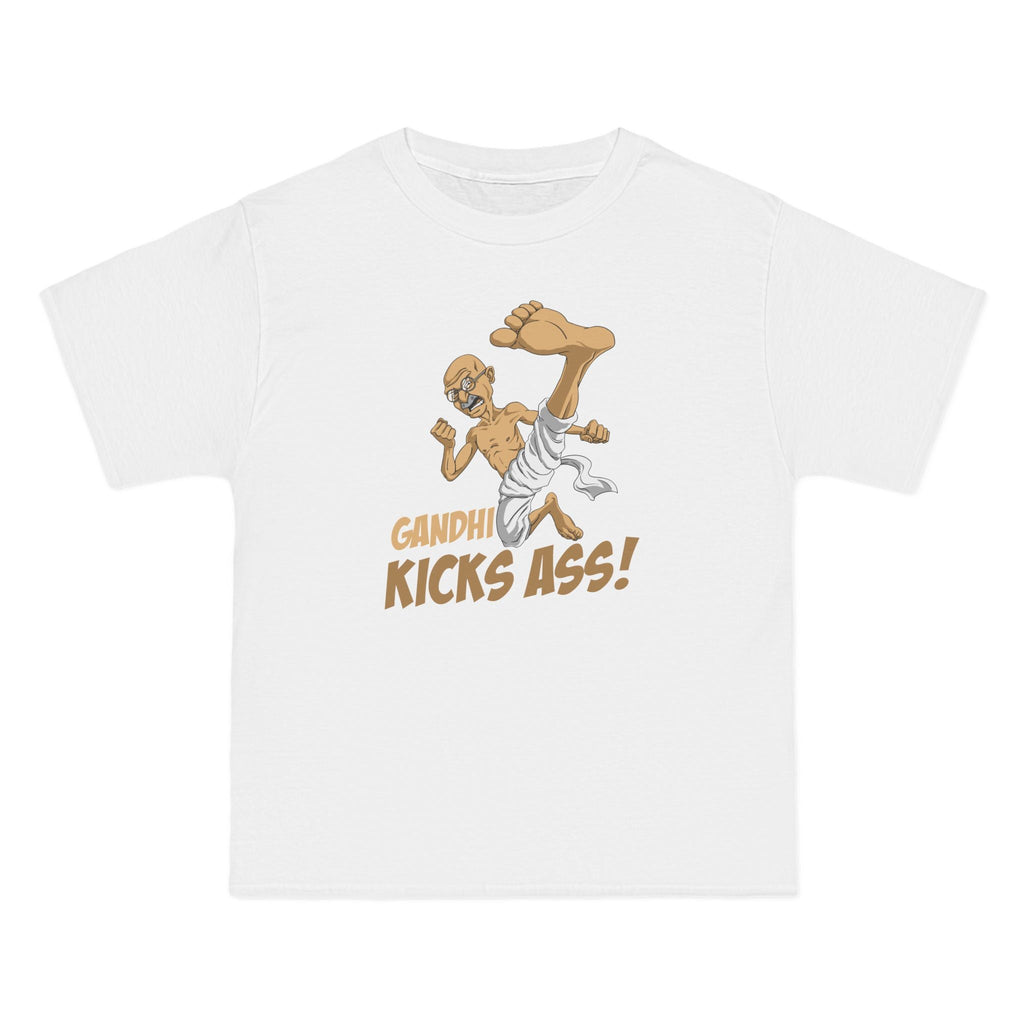 Gandhi Kick Ass - Men's Heavyweight T-Shirt