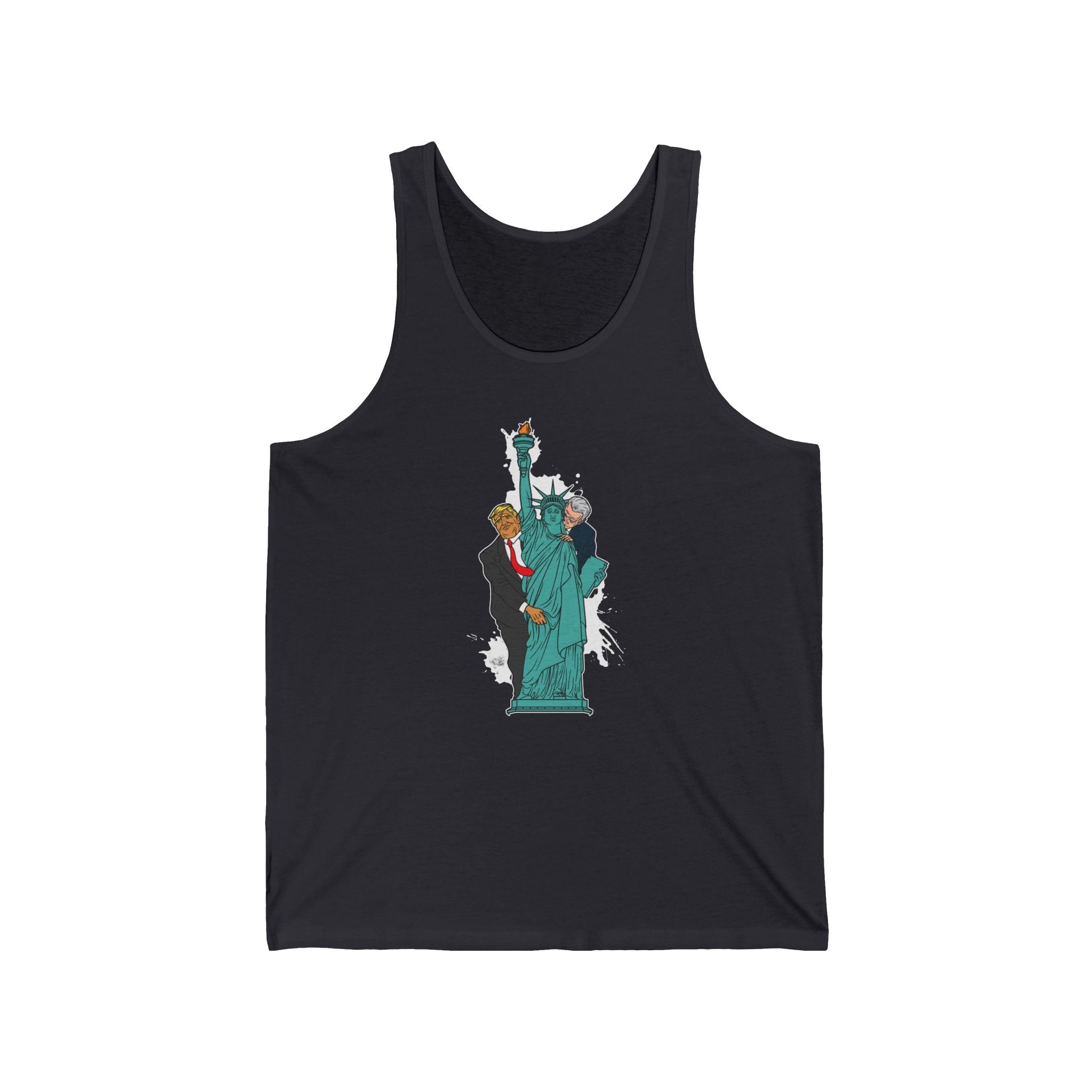 Trump Biden Statue Of Liberty - Menage A Trois  - Unisex Tank