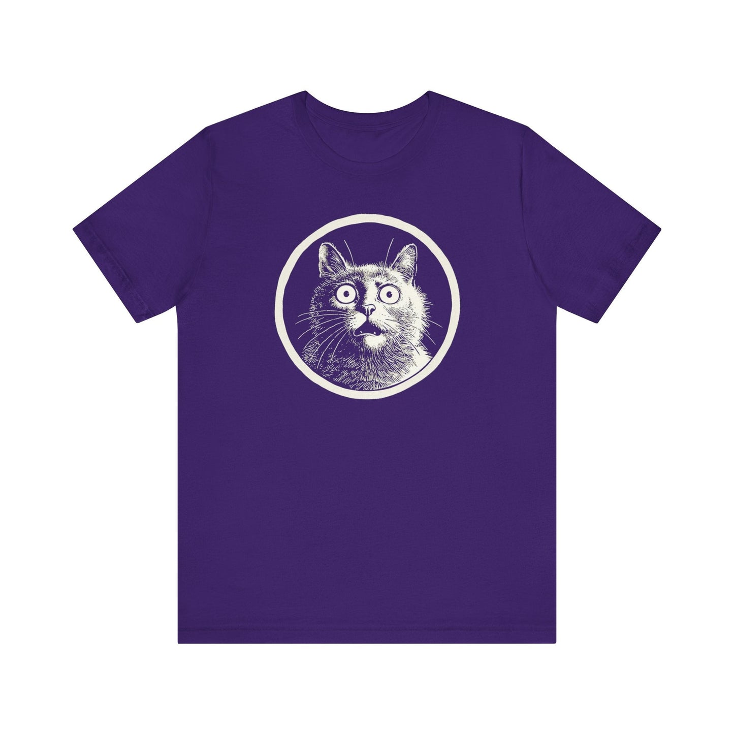 Surprised Cat Graphic Tee Ã¢â‚¬â€œ Vintage Style Cat Lover Shirt Style001