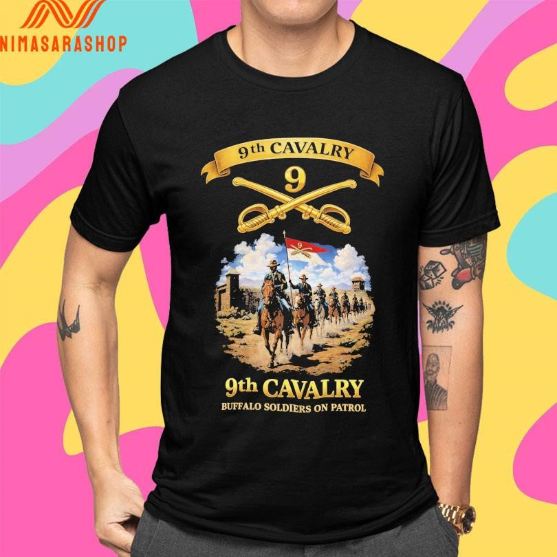 9th Cavalry 9th Cavalry Buffalo Soldiers On Patrol Shirts