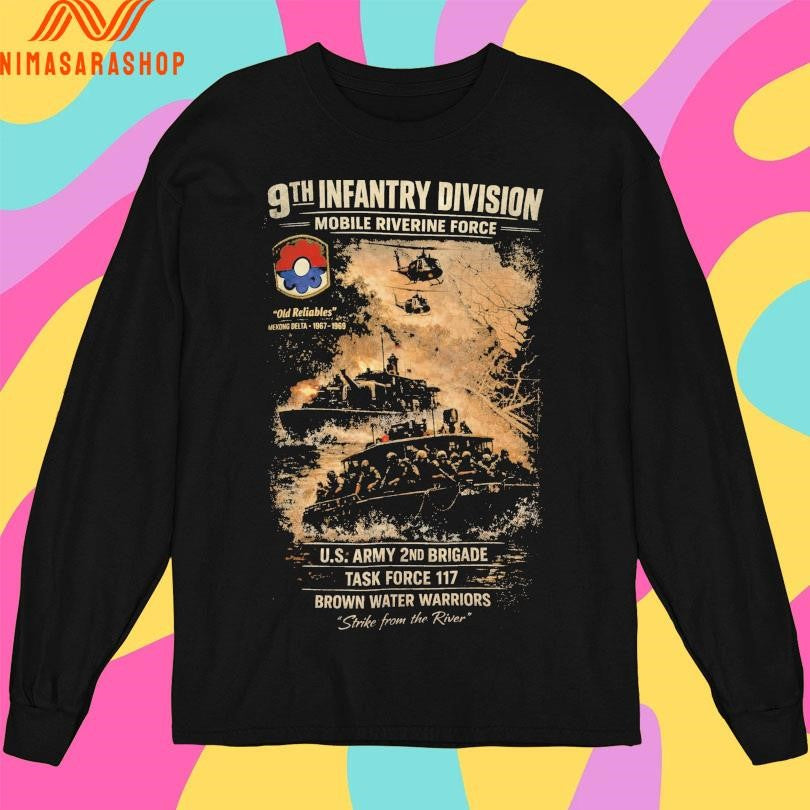 9th Infantry Division Mobile Riverine Force Us Army 2nd Brigade Task Force 117 Brown Water Warriors Strike Form The River Shirts