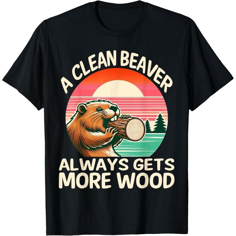 A Clean Beaver Always Gets More Wood Funny Adult Joke Men T-Shirt made in usa Hoodie, Sweatshirt | UrbanDripWear.com