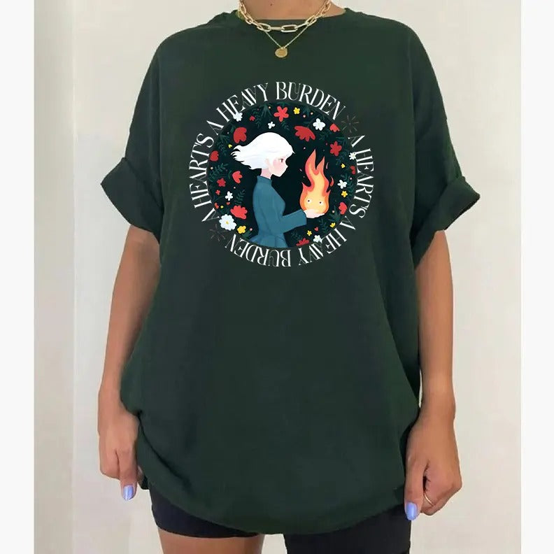 A Heart's A Heavy Burden Sweatshirt, T-Shirt,A Heart's A Heavy Burden Tshirt, Howls Moving Castle Shirt, Howl and Sophie,...