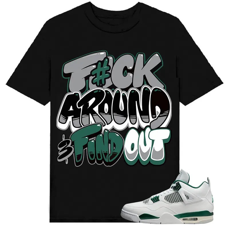 A J 4 Oxidized Green Shirt To Match Sneaker Fuch Around Hoodie, Sweatshirt | UrbanDripWear.com