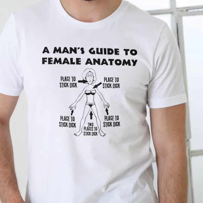 A MANS GUIDE TO FEMALE ANATOMY T Shirt, Unisex Cotton Menswear Stylish Hoodie, Sweatshirt | UrbanDripWear.com
