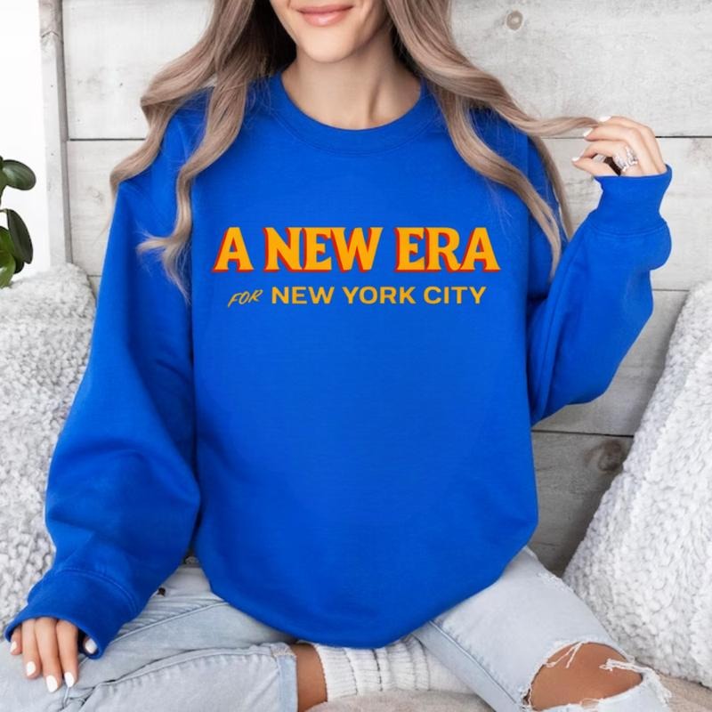 A New Era for New York City Shirt, NYC Pride Tee, Blue Orange New York Fan Shirt, Retro City Vibes Streetwear Top Hoodie,...