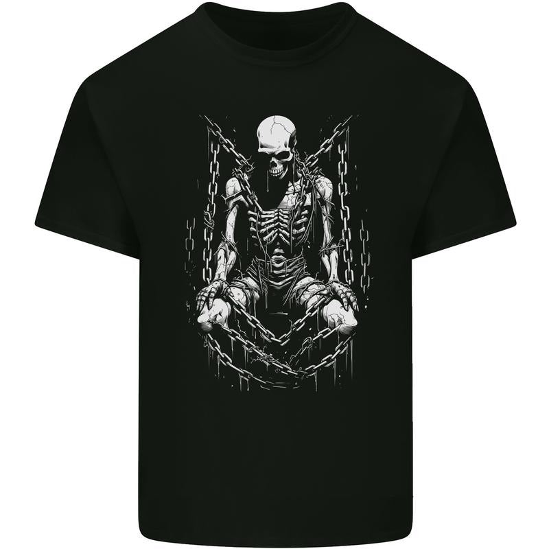A Skeleton in Bondage Skull Horror Gothic Goth Mens Cotton T-Shirt Tee Top Made in USA Hoodie, Sweatshirt | UrbanDripWear.com