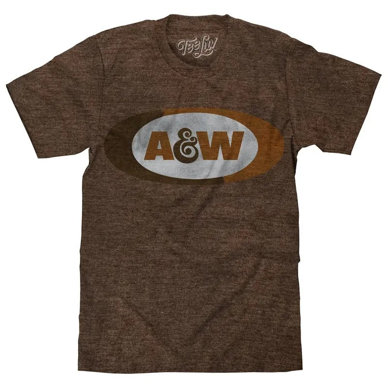 A&W Faded Logo T-Shirt - Brown Hoodie, Sweatshirt | UrbanDripWear.com