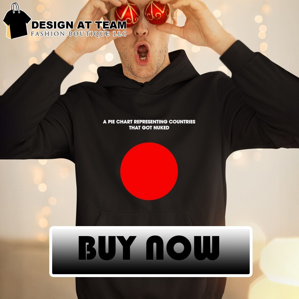 A pie chart representing countries that got nuked funny t-shirt