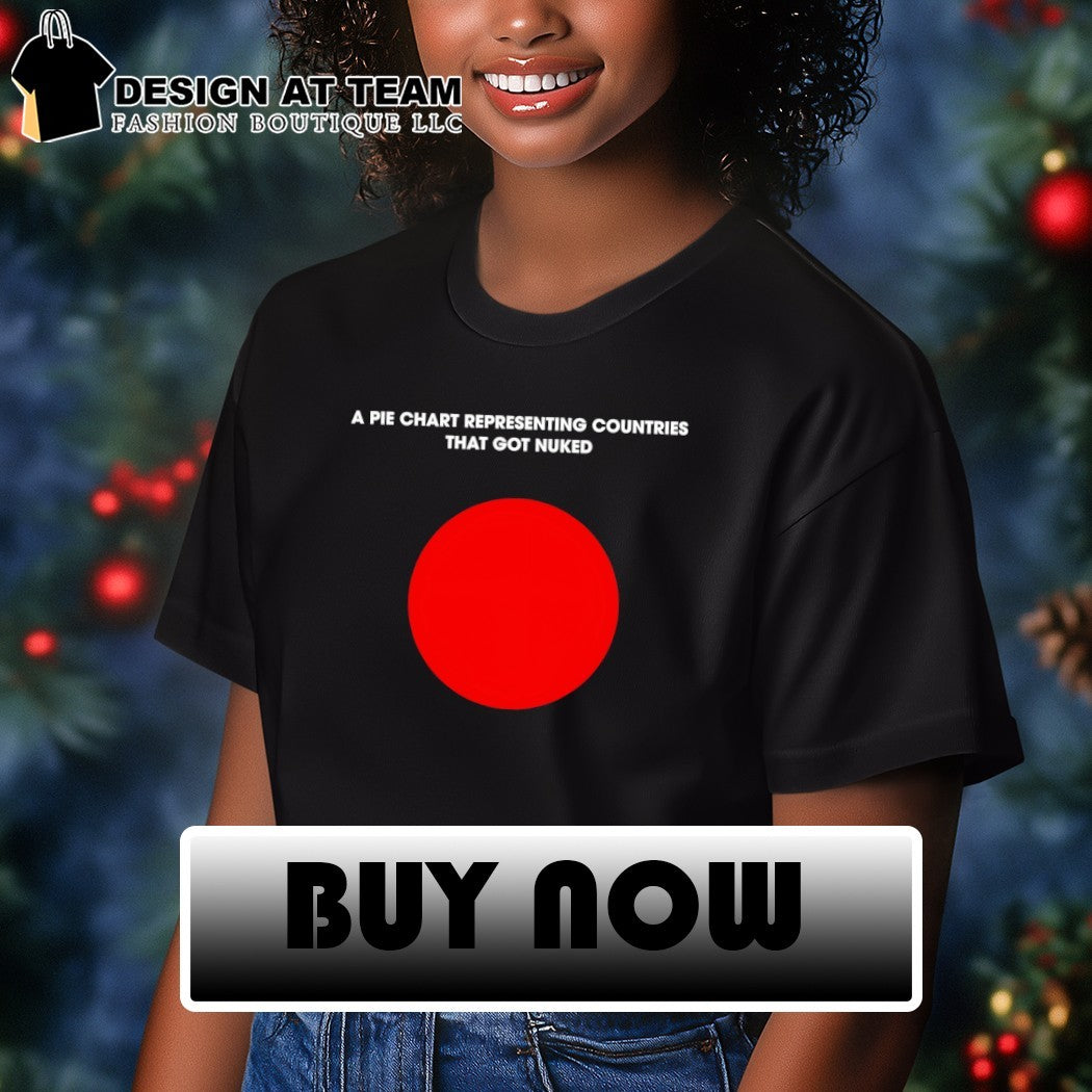A pie chart representing countries that got nuked funny t-shirt
