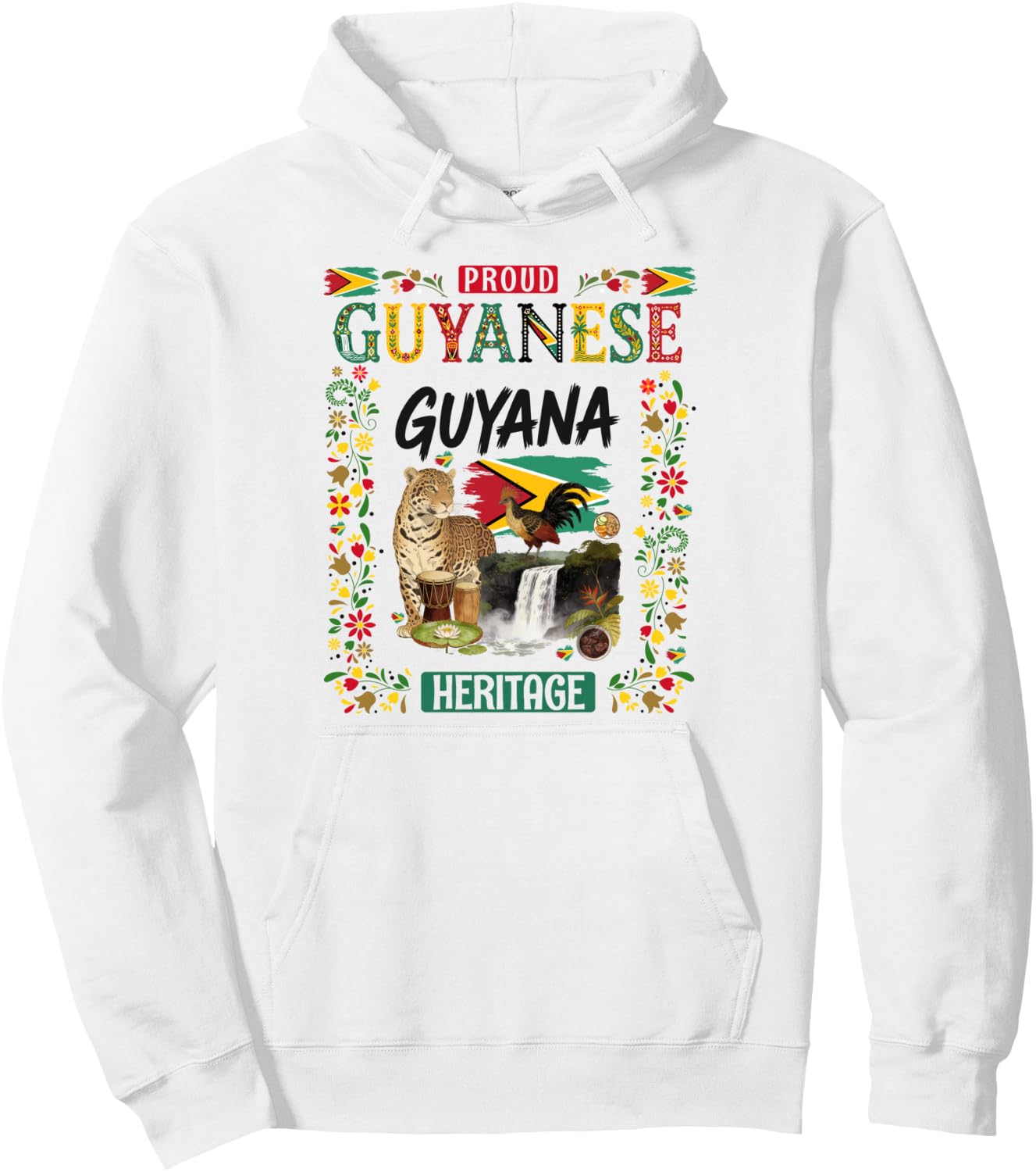 Guyana Flag Outfit Idea for Kids & Guyanese Heritage Pullover Hoodie