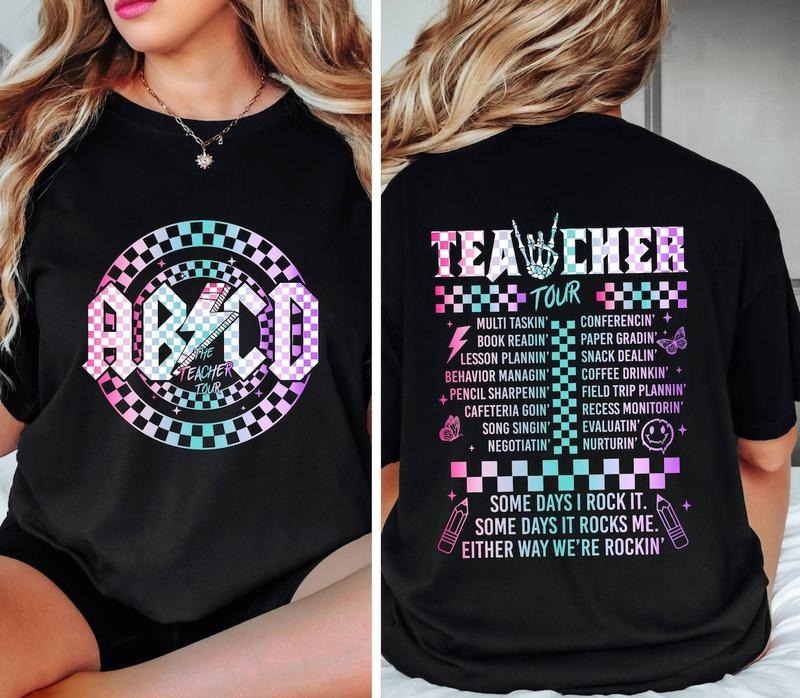 ABCD Teacher Tour Shirt, End of Year Shirt, Teacher Gift, Back To School Shirt Cotton Top Hoodie, Sweatshirt